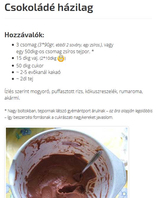 Csokoládé recept